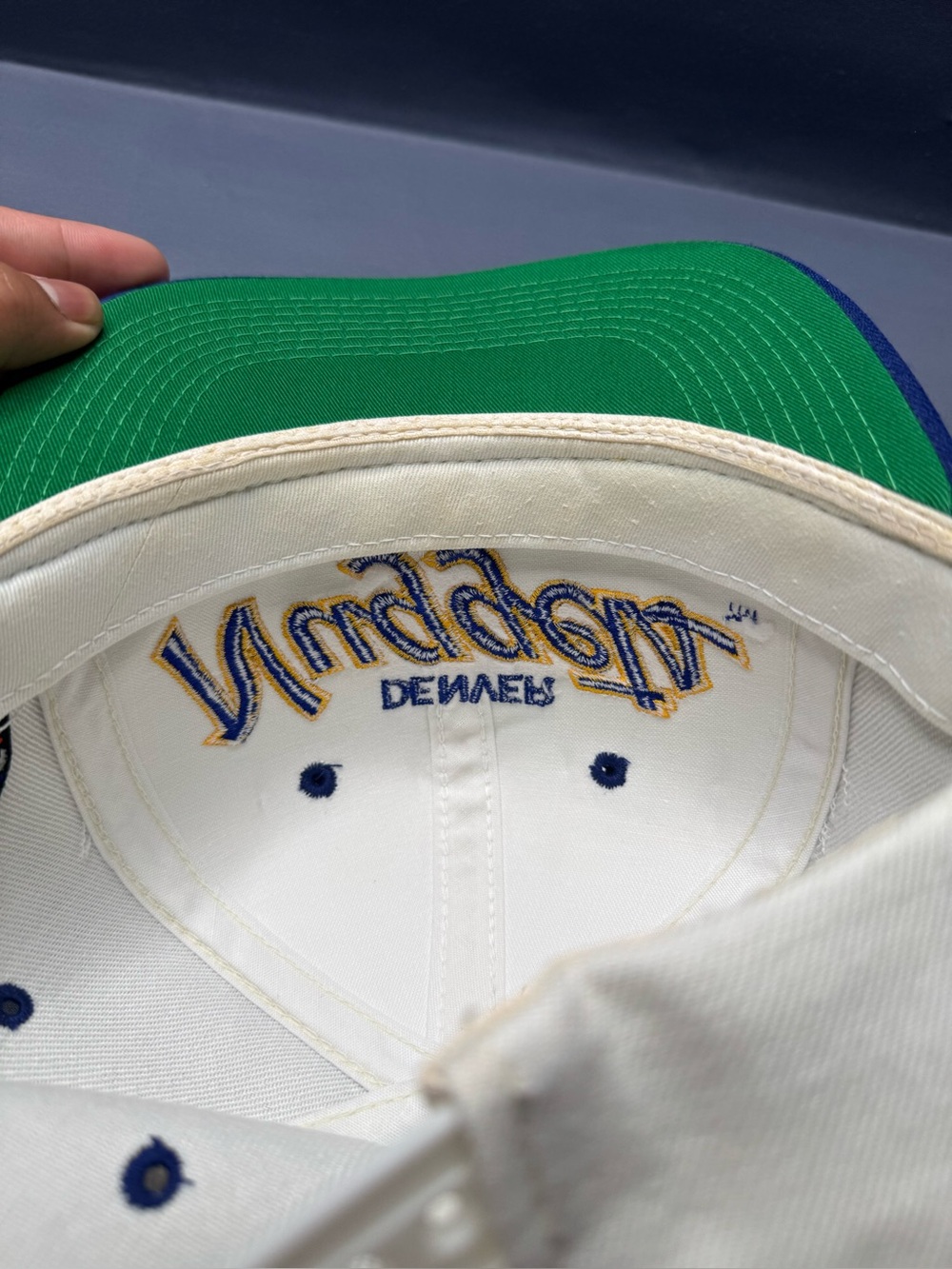 Vintage Denver Nuggets Sports Specialties Two Tone Script W/ Side Logo - Picture 8 of 9